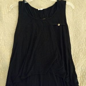 Black sleeveless top